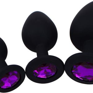 3 piece silicone jeweled