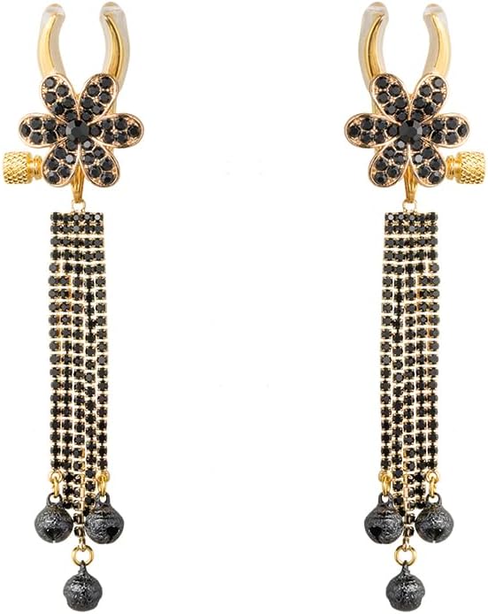 qlxstm petal rhinestone tassel